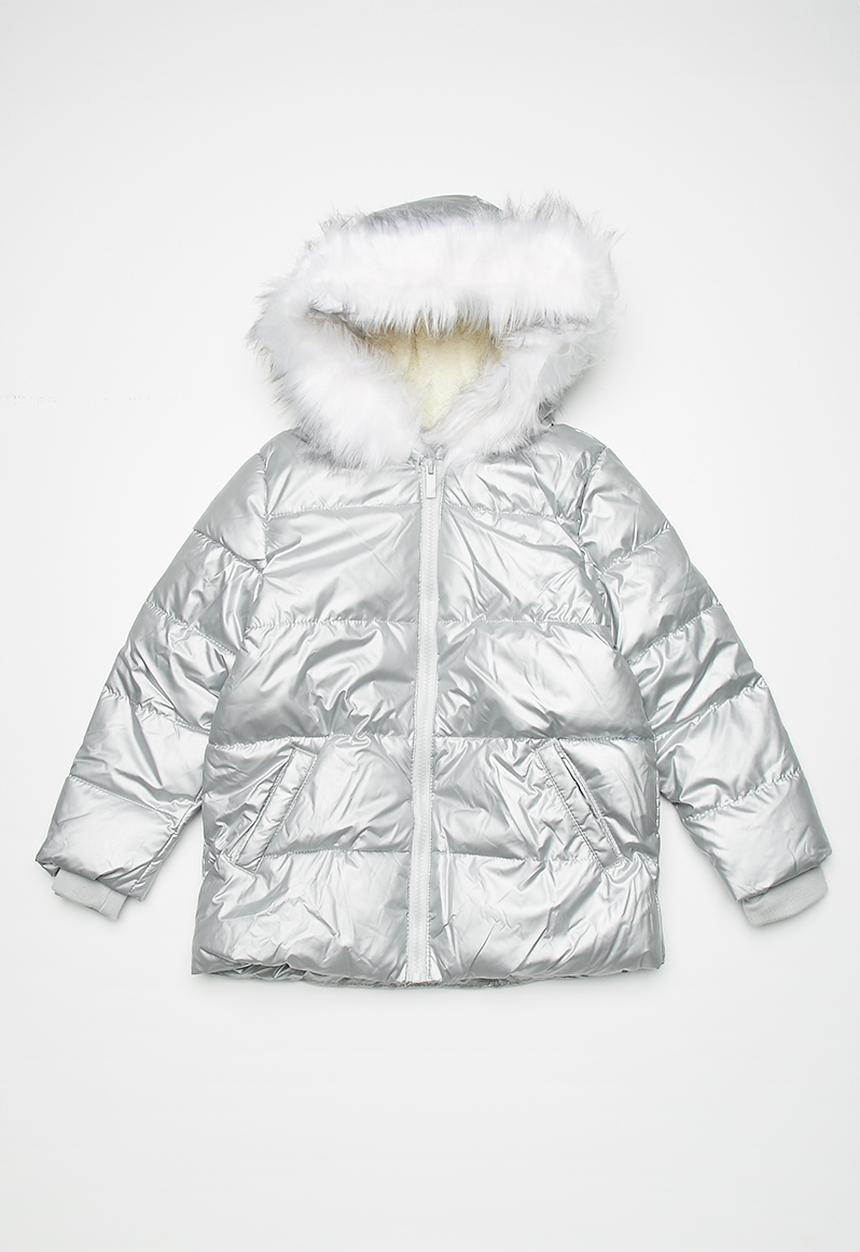 Cotton On - Kids laura puffer jacket - silver 