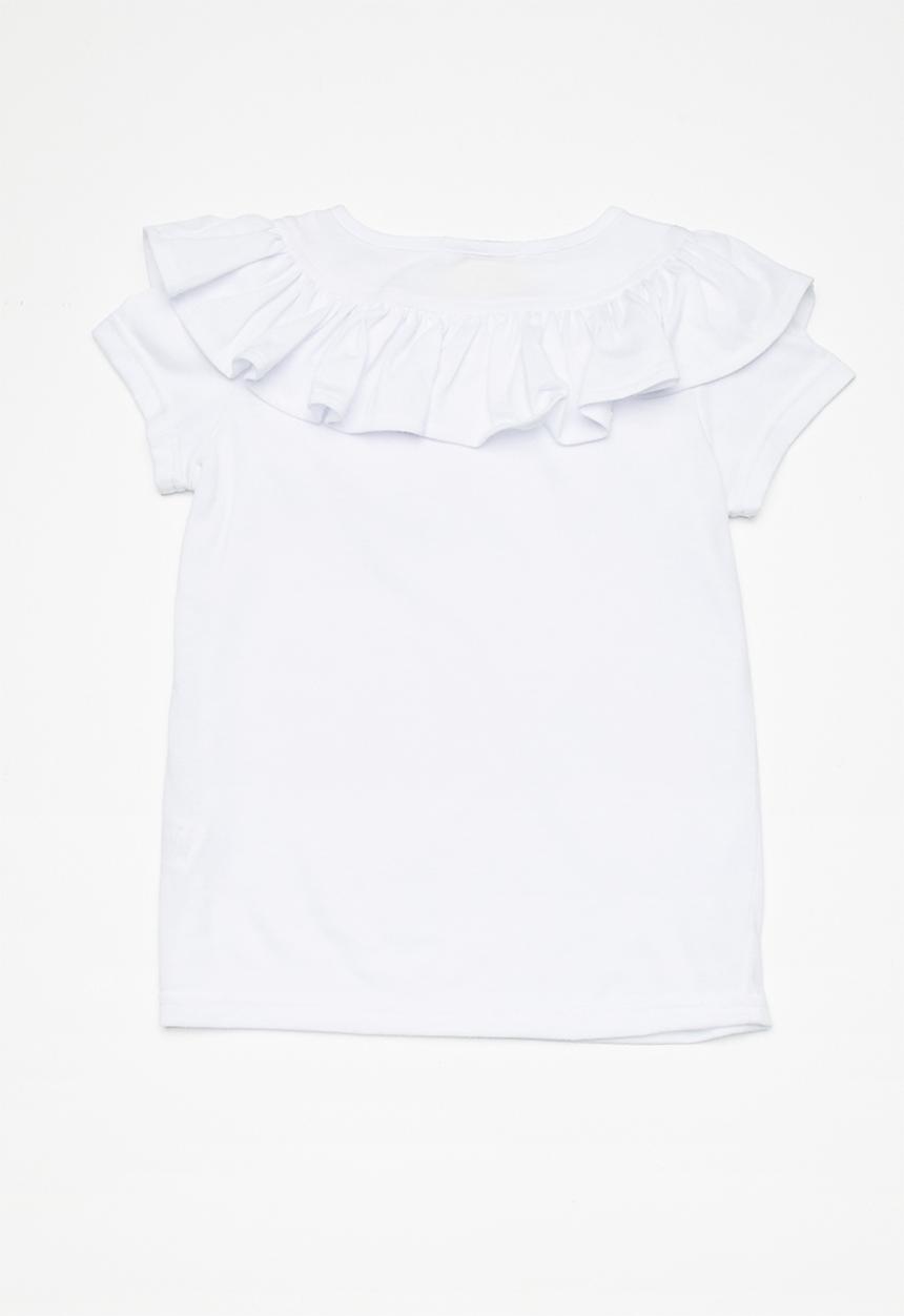 dailyfriday - Kids girls circus ruffle tee - white 