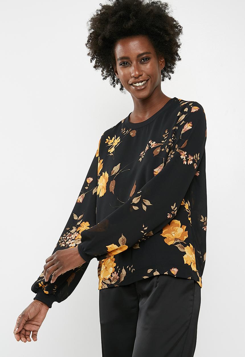 dailyfriday - Sporty rib trim blouse - multi