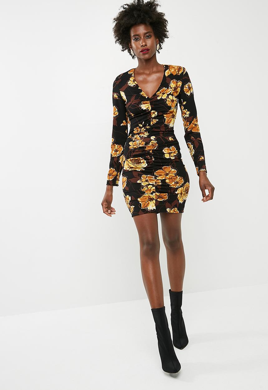 dailyfriday - Structured long sleeve bodycon - multi