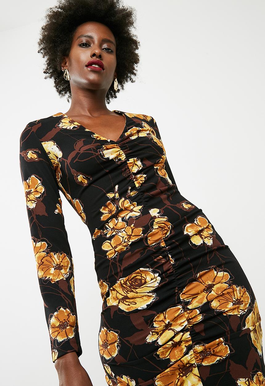 dailyfriday - Structured long sleeve bodycon - multi