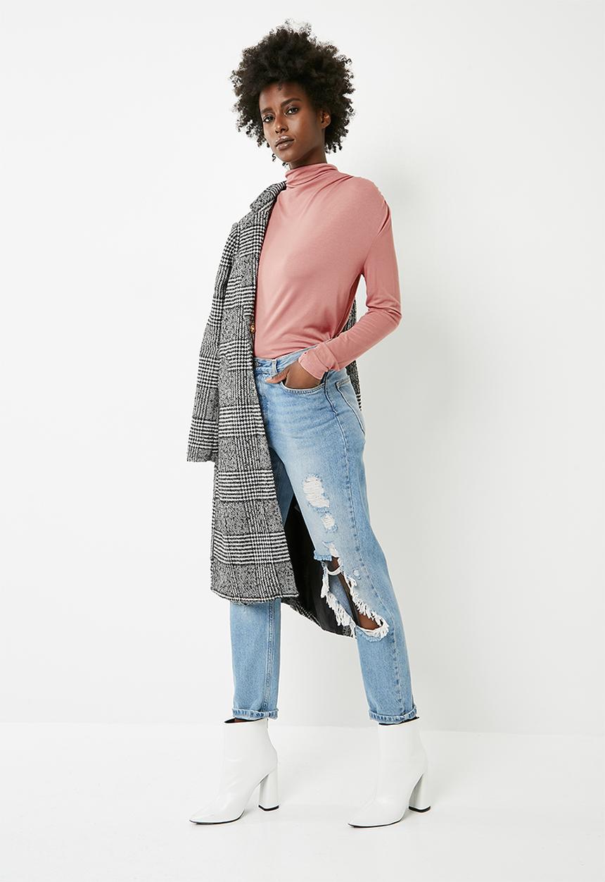 Vero Moda - Glee waterfall longsleeve top - pink 