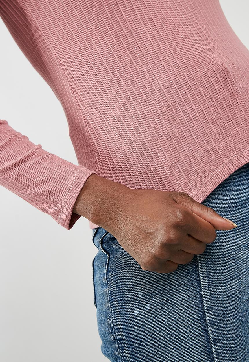 dailyfriday - Turtleneck top - pink