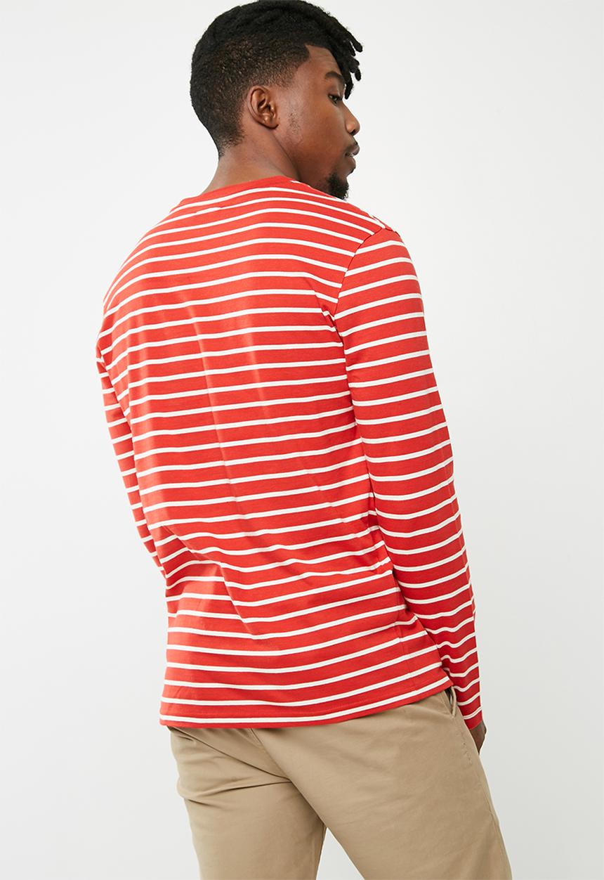 basicthread - Stripe tee - red 