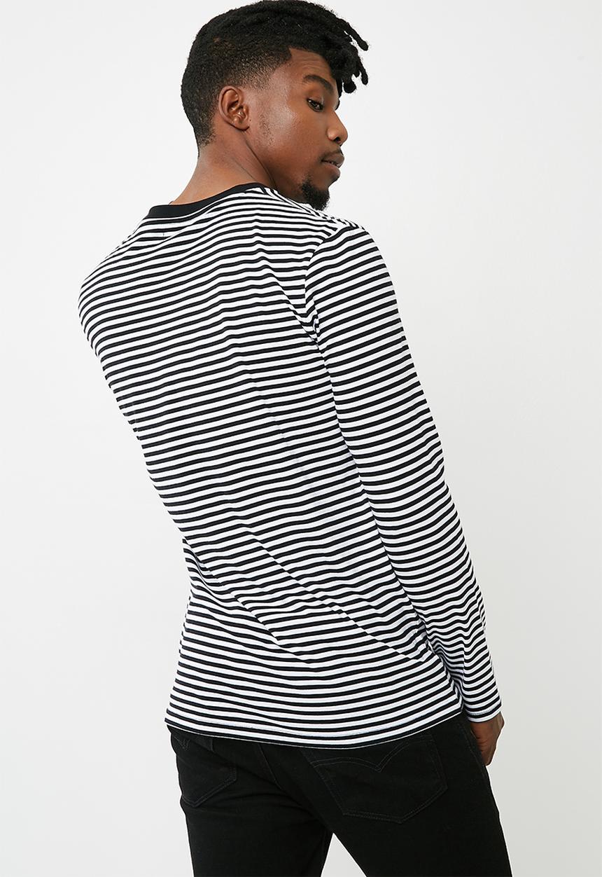basicthread - Stripe tee - black 