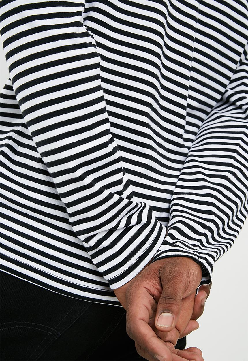 basicthread - Stripe tee - black 