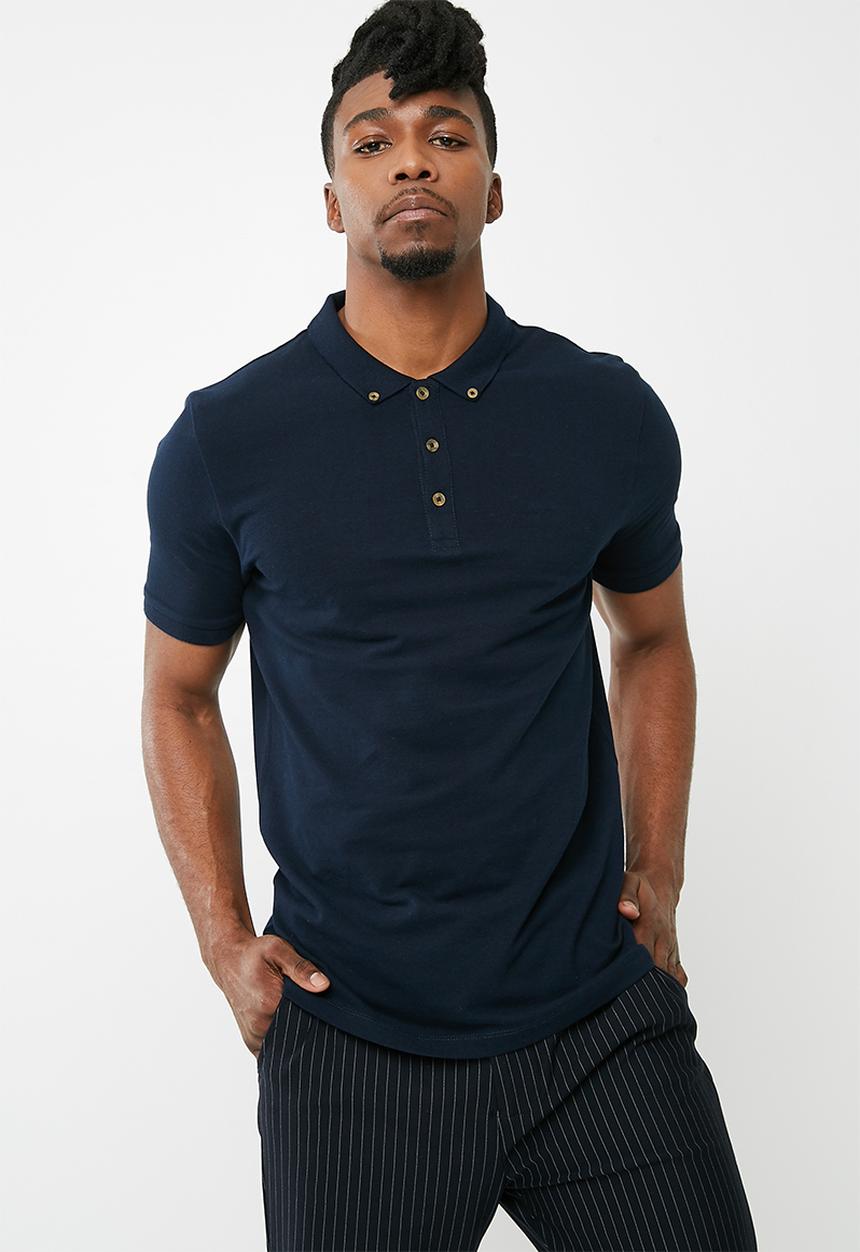 Superbalist - Pique slim fit polo - navy 