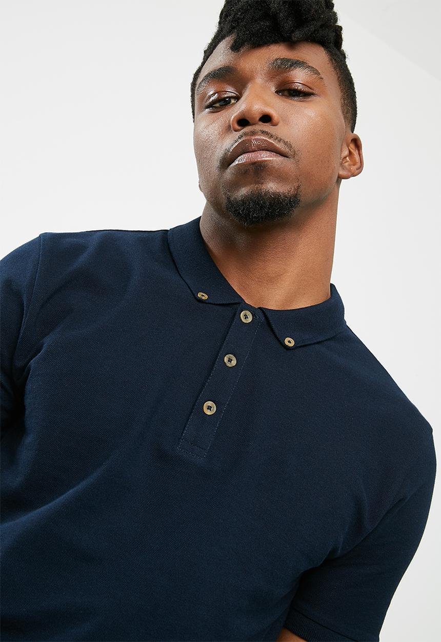 Superbalist - Pique slim fit polo - navy 