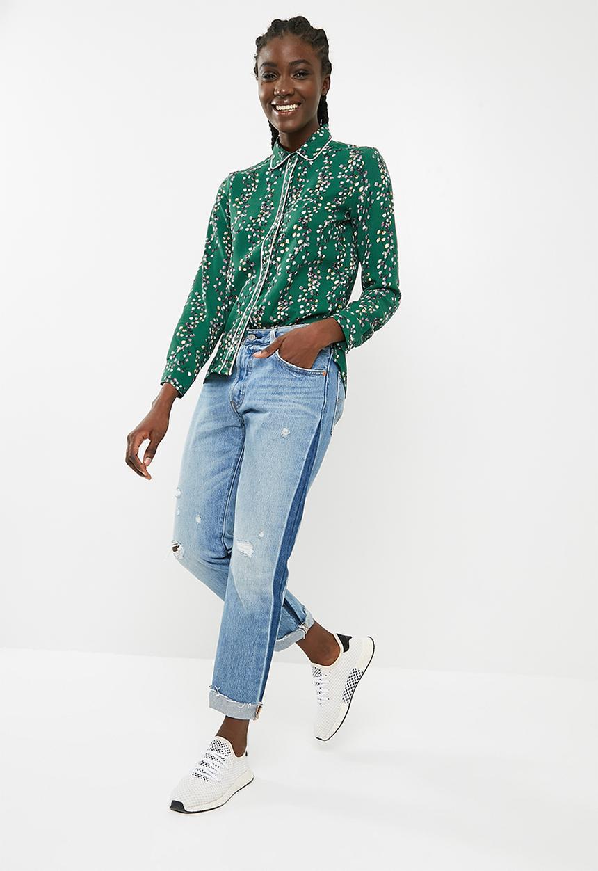 ONLY - Ditte long sleeve shirt - green