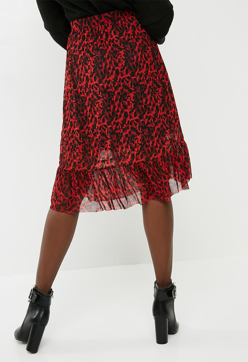 ONLY - Thai frill skirt - red