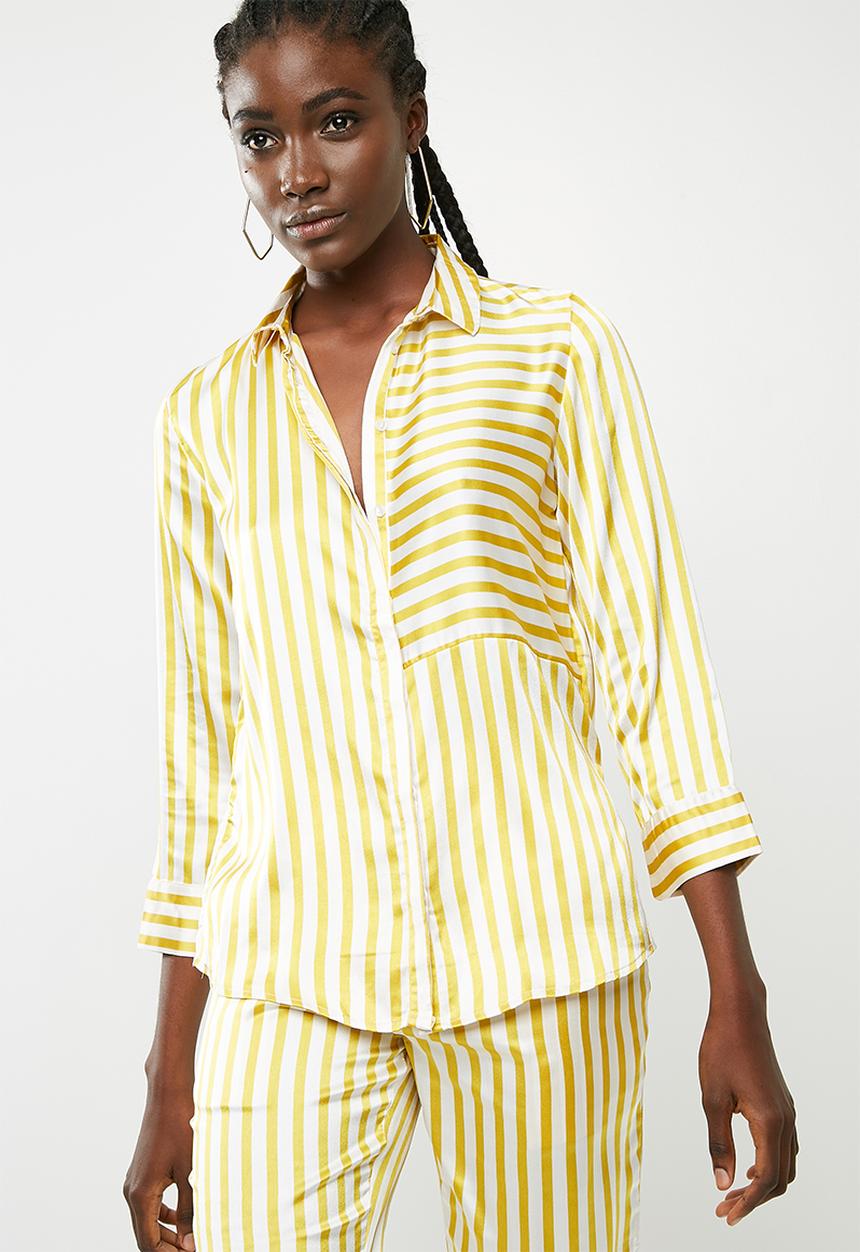 Pieces - Jessica shirt - yellow & white