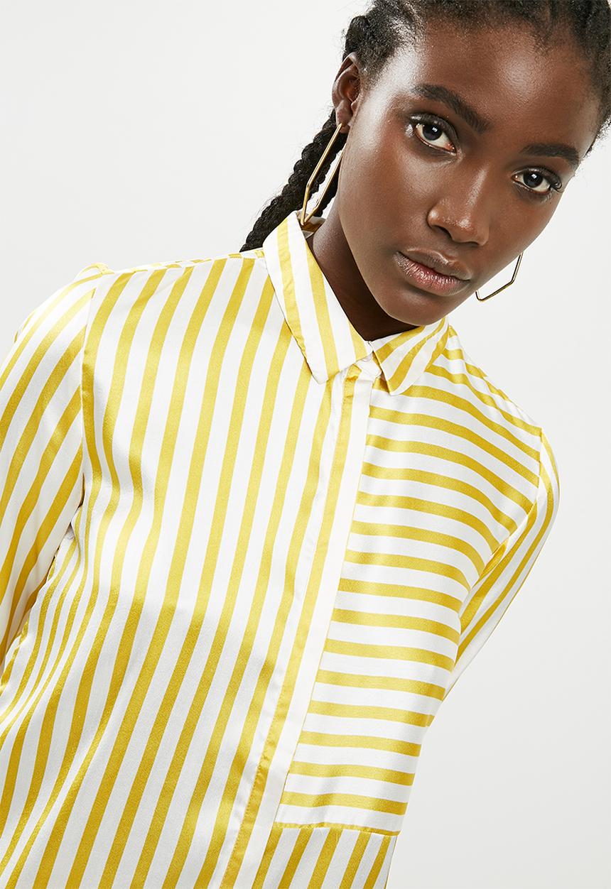 Pieces - Jessica shirt - yellow & white