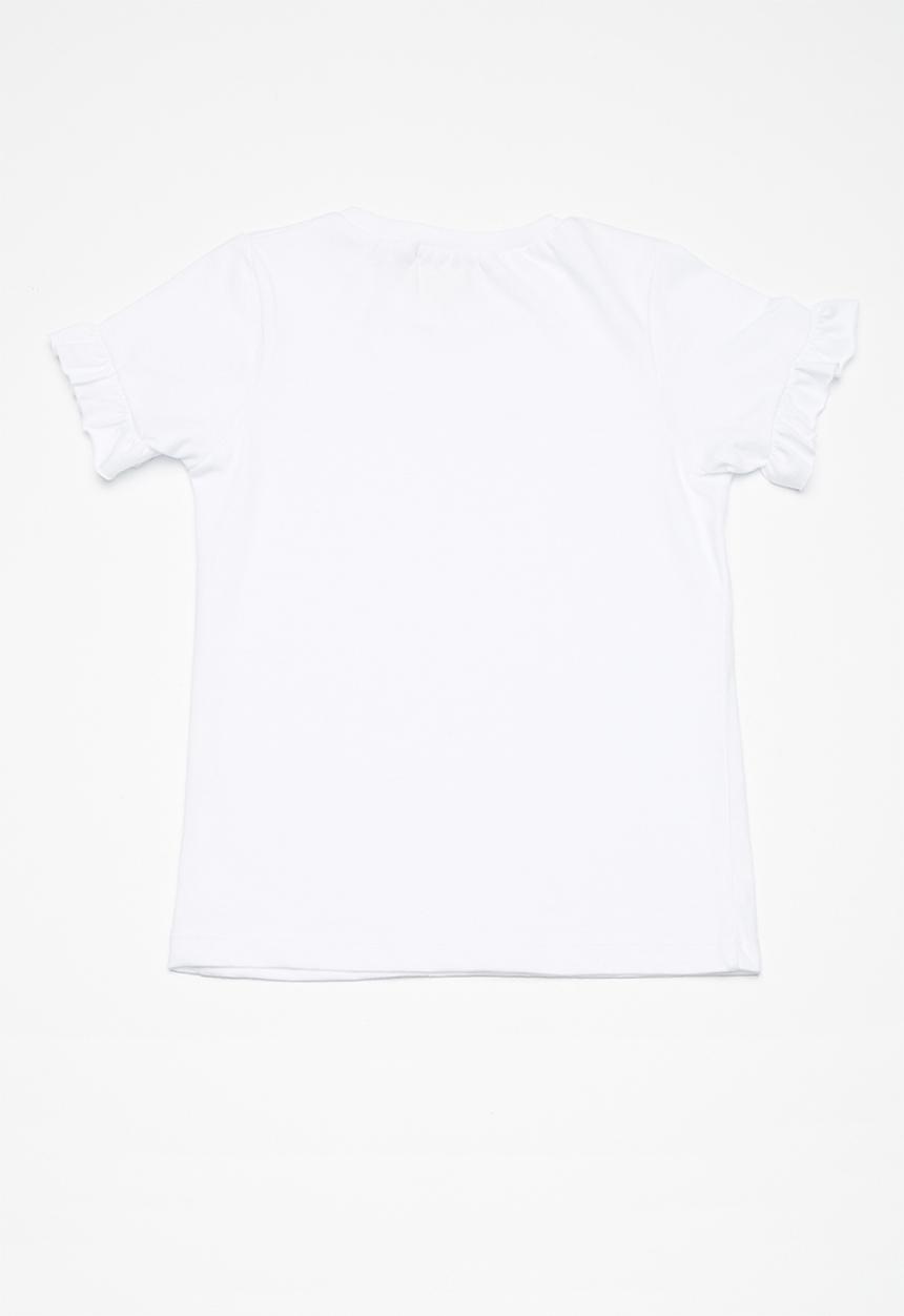dailyfriday - Kids girls frill sleeve tee - white