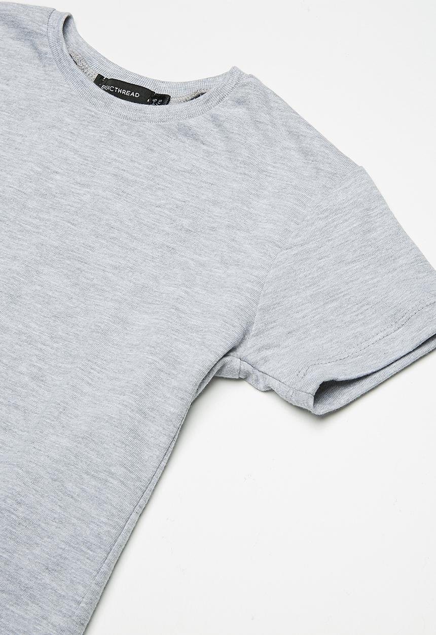 basicthread - Longline tees 2 pack - yellow & grey 
