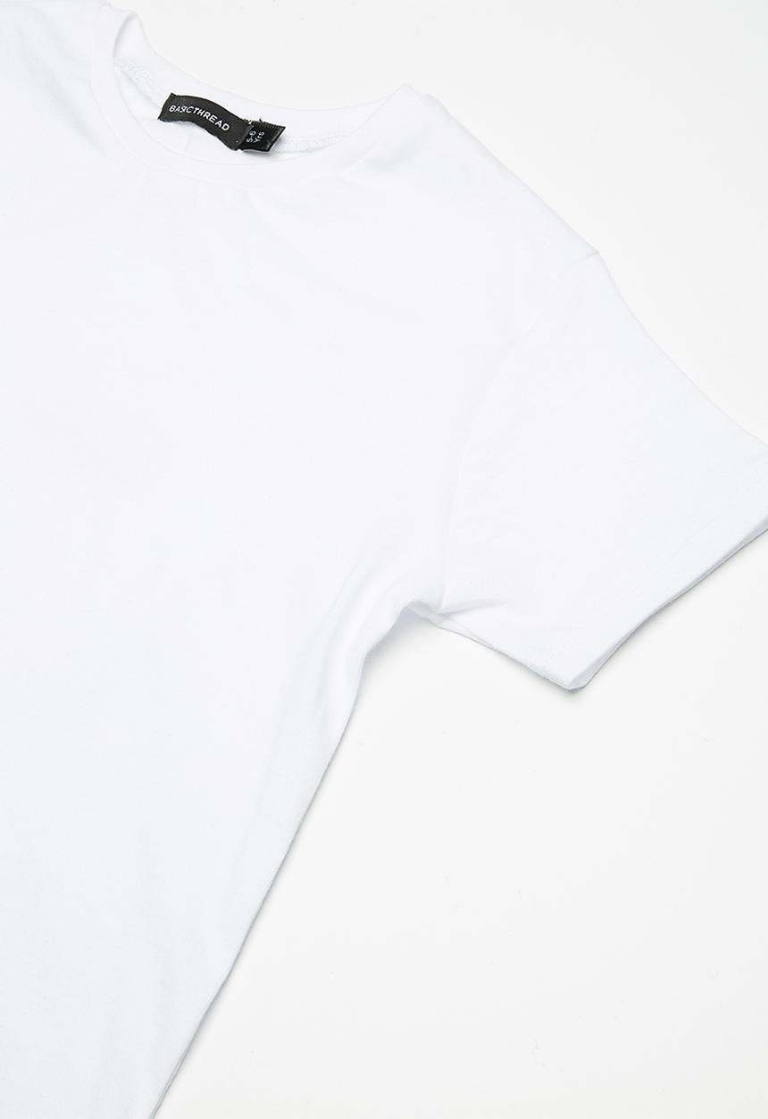 basicthread - Longline tees 2 pack - white & charcoal 