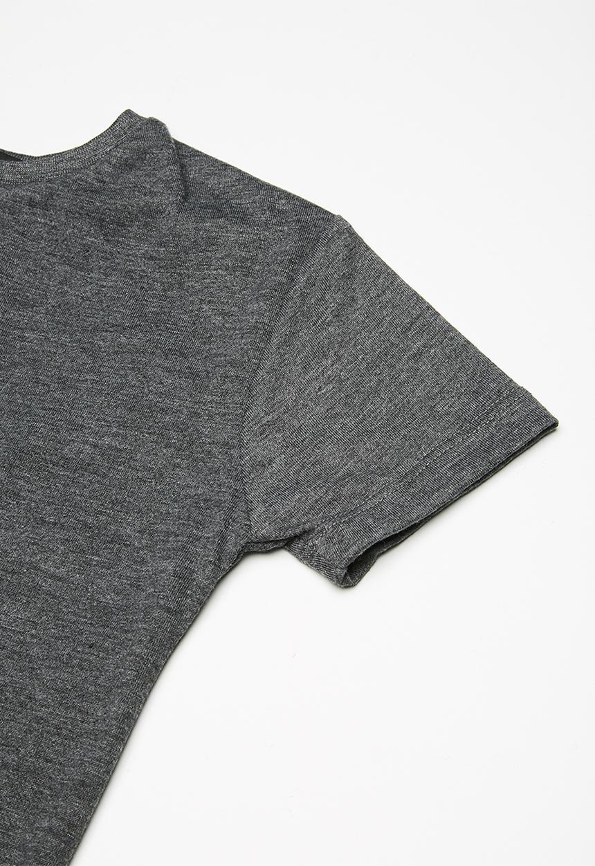 basicthread - Longline tees 2 pack - white & charcoal 