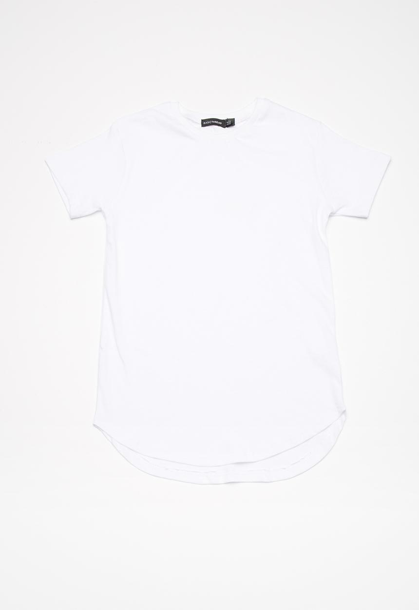 basicthread - Longline tees 2 pack - white & charcoal 