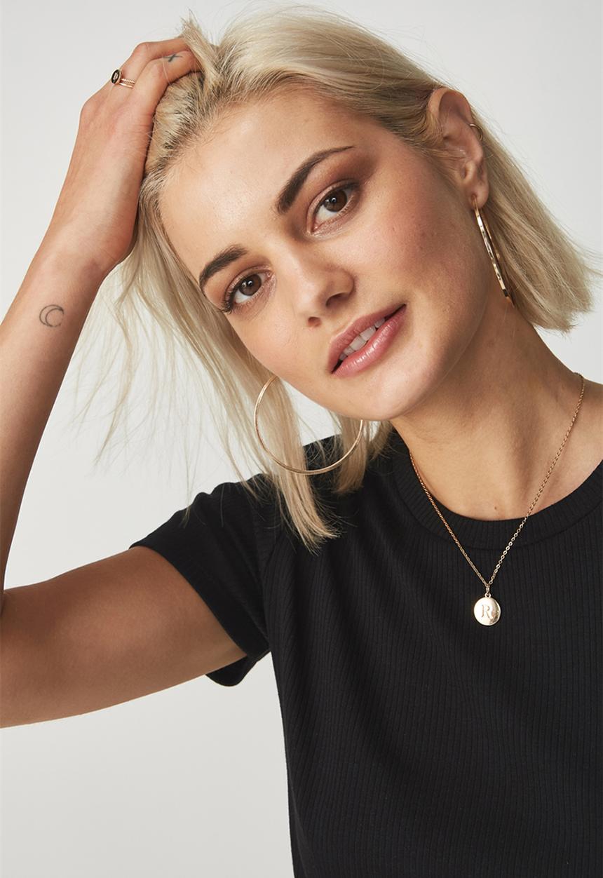 Cotton On - The baby rib short sleeve tee - black 