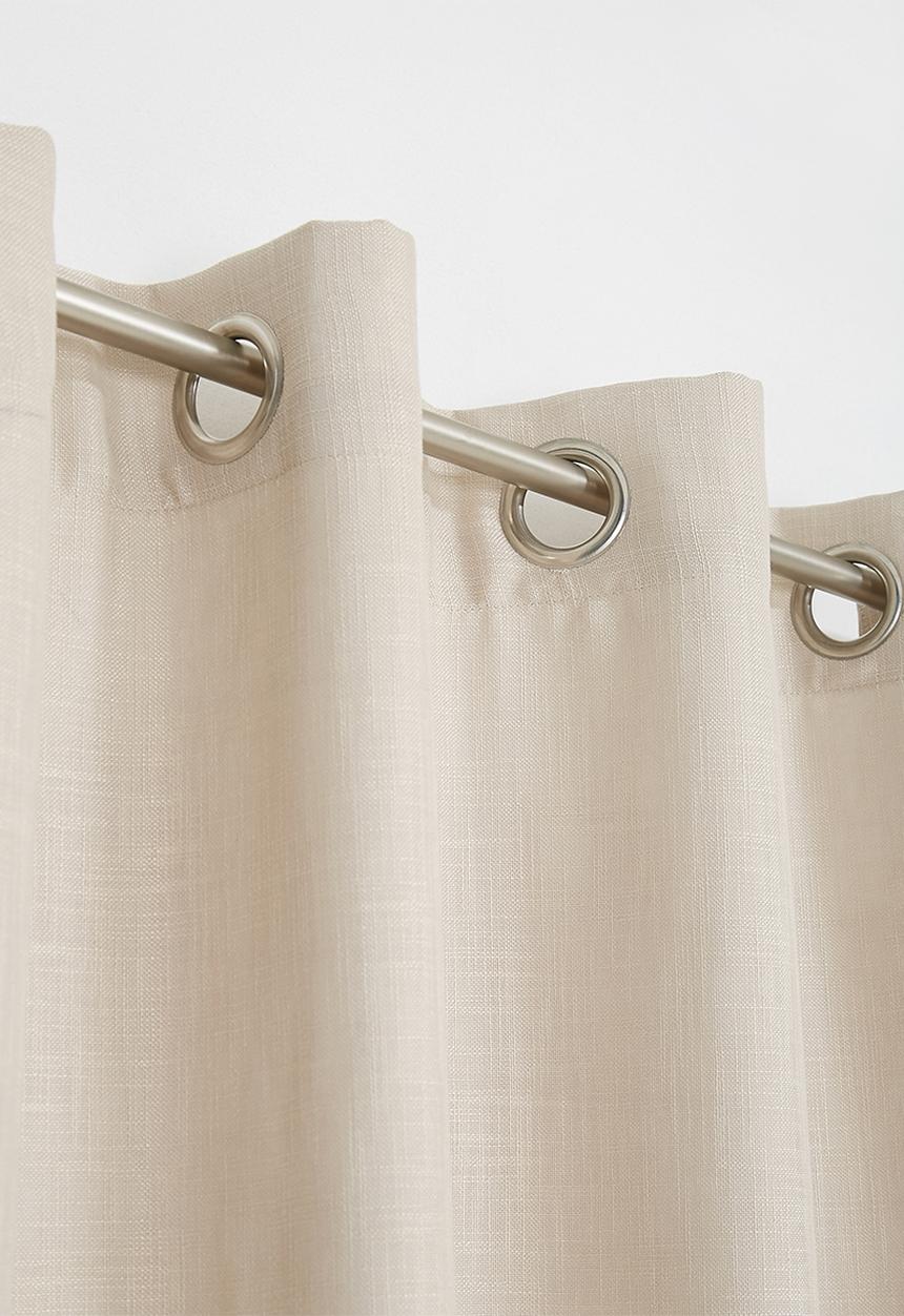 Sixth Floor - Two tone eyelet curtain - natural & white