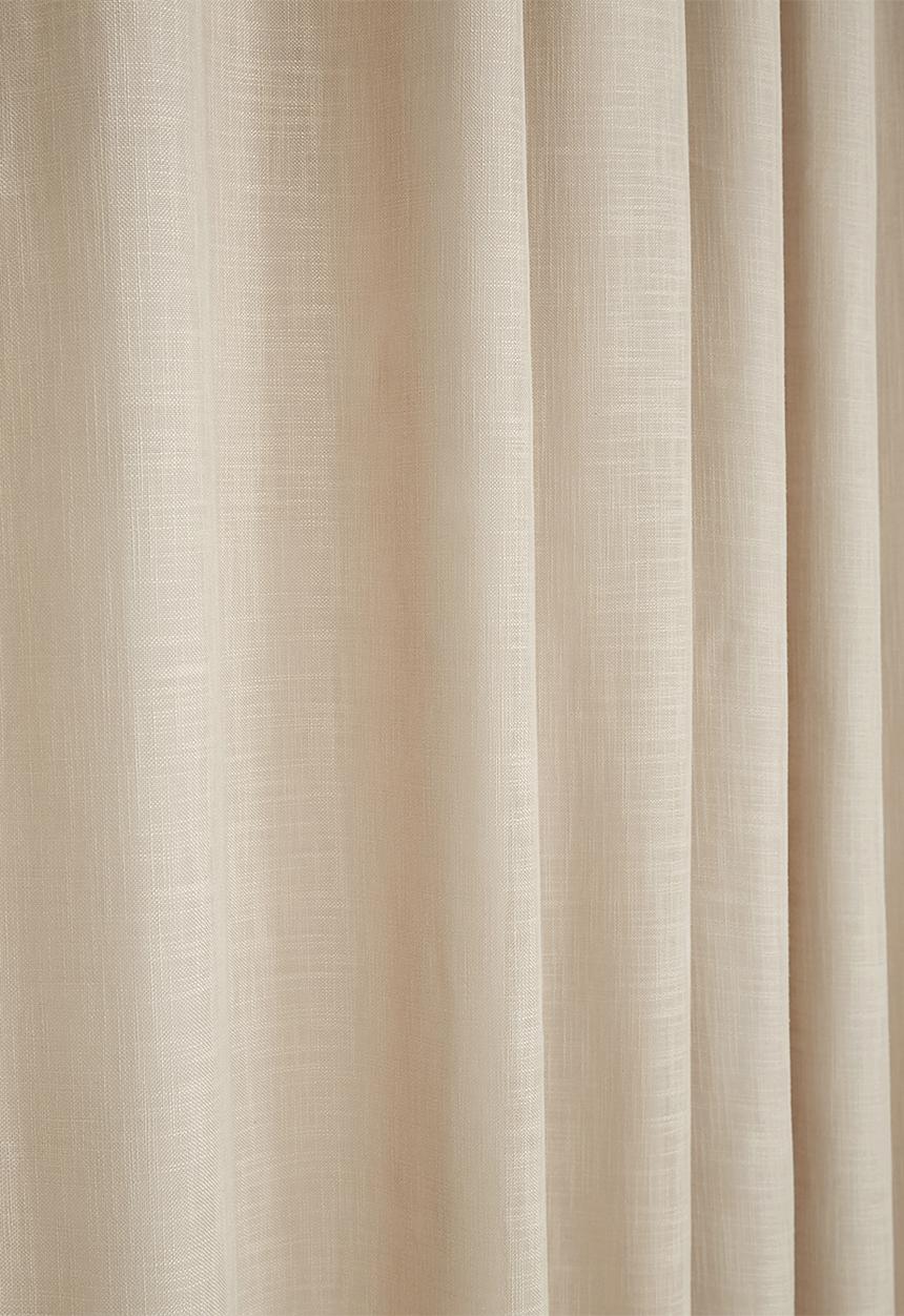 Sixth Floor - Two tone eyelet curtain - natural & white