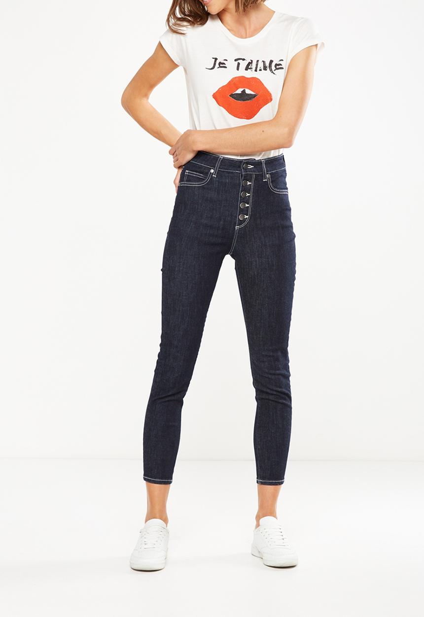 Cotton On - High rise grazer skinny jean - blue 