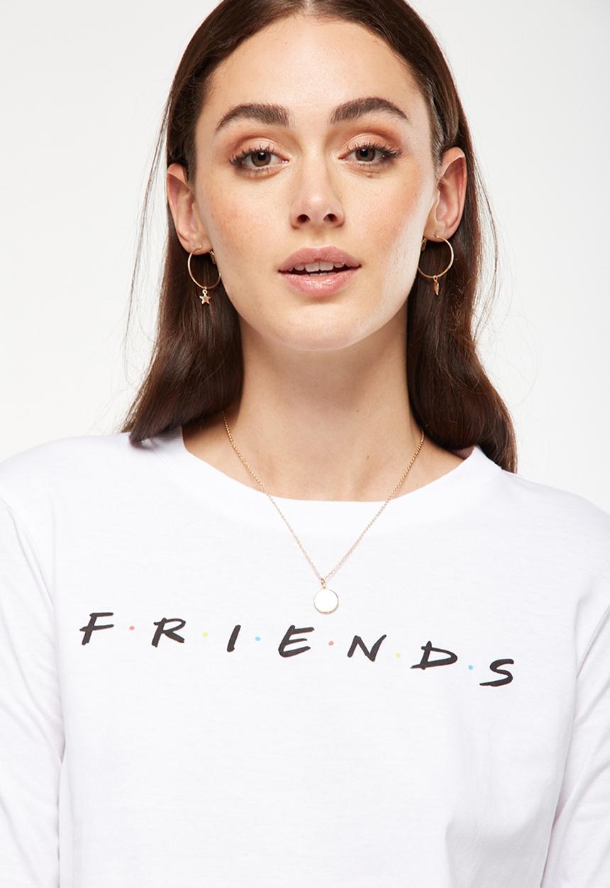 Cotton On - Tbar Tammy chopped graphic long sleeve tee - white 
