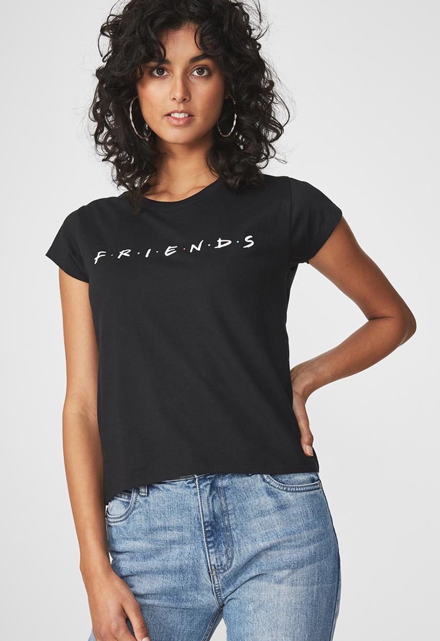 Cotton On - Tbar friends graphic tee - black 