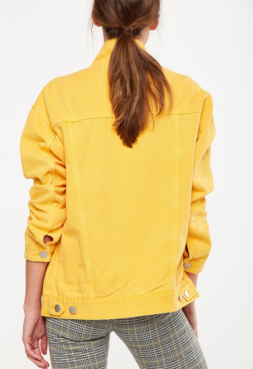 Cotton On - Boyfriend trucker denim jacket - yellow 
