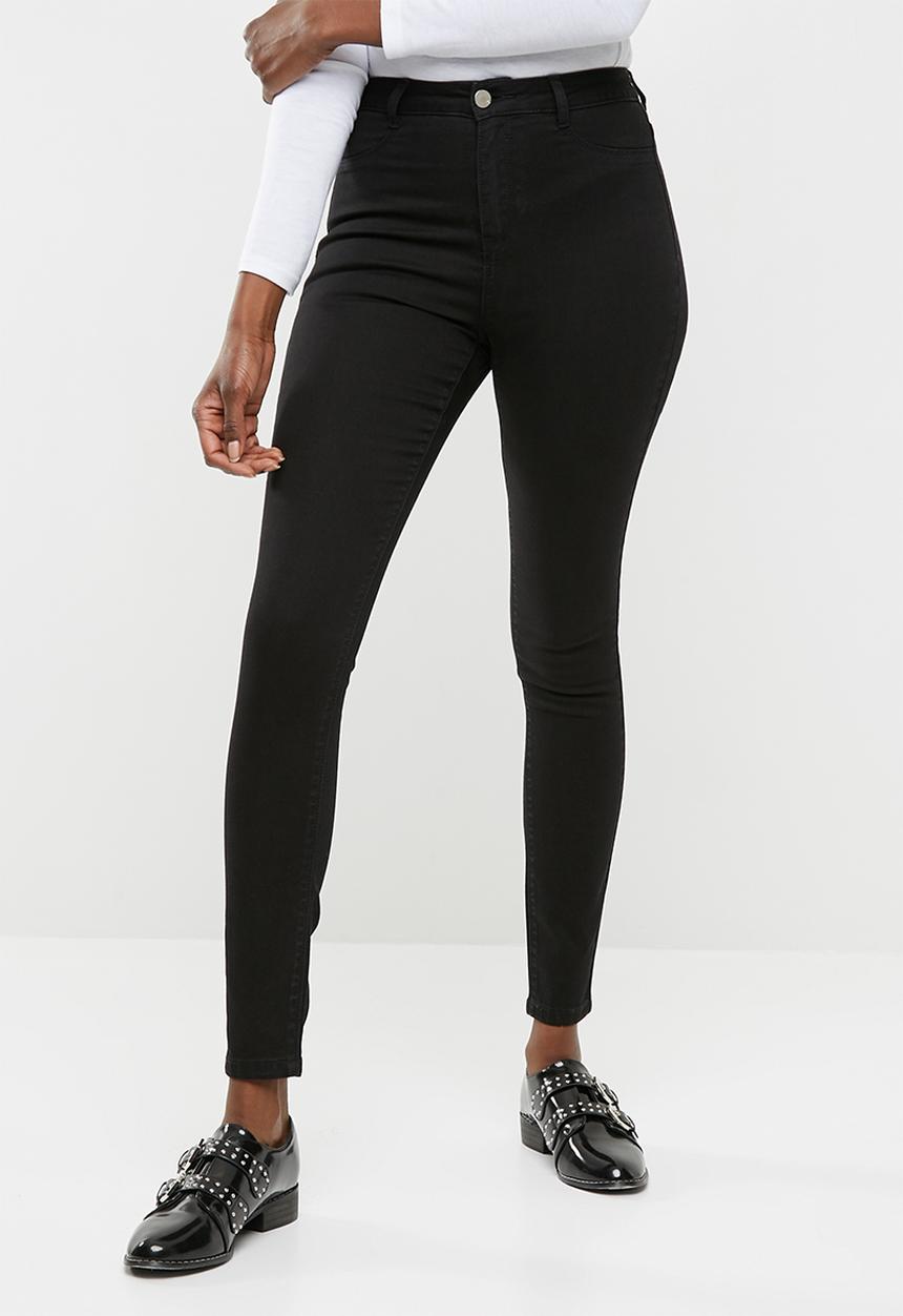 Missguided - Lawless high waisted super stretch skinny - black