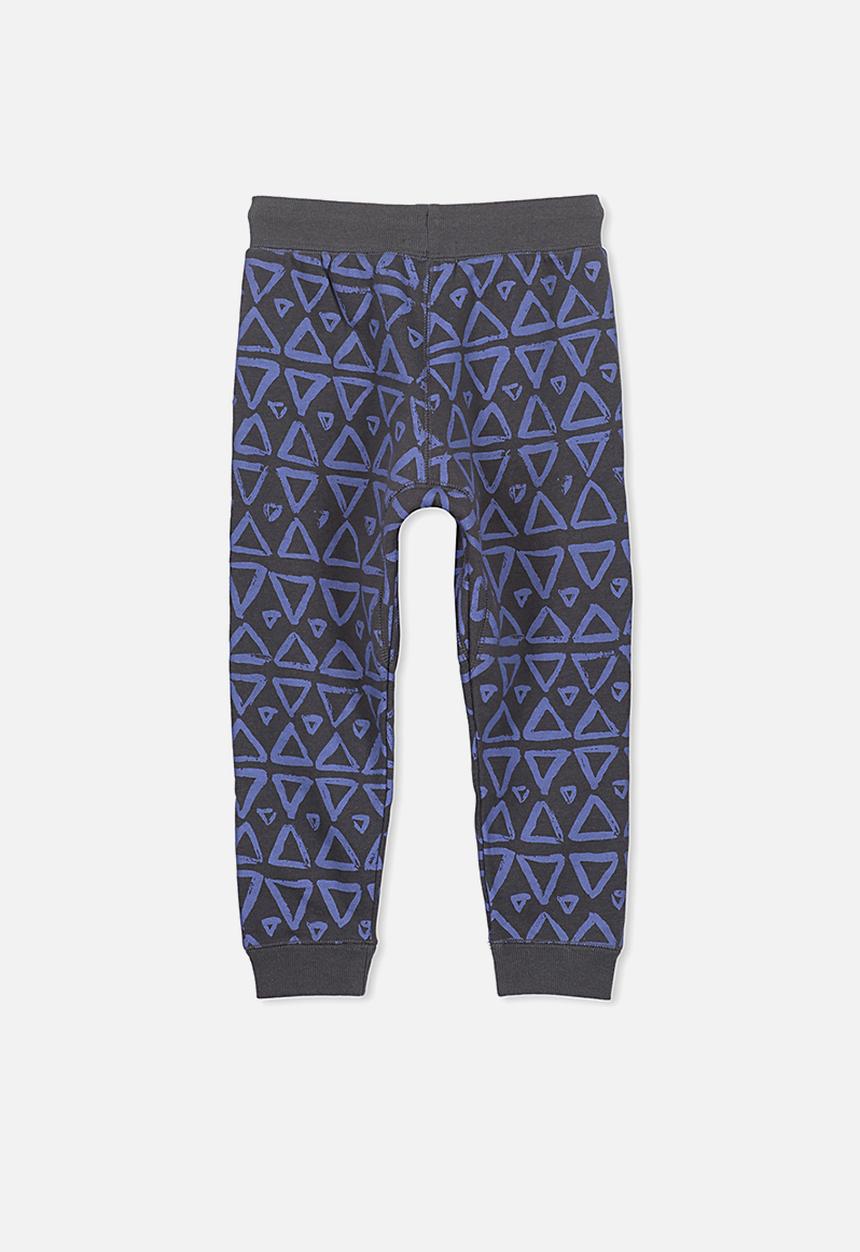 Cotton On - Kids Luca trackpants - blue & black 