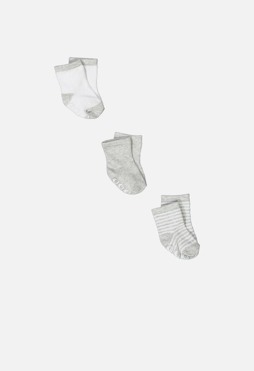 Cotton On - Kids 3 pack baby socks - grey 