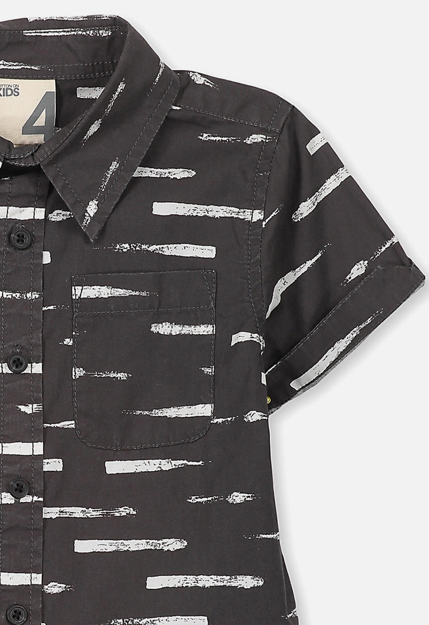 Cotton On - Kids jackson short sleeve shirt - black 