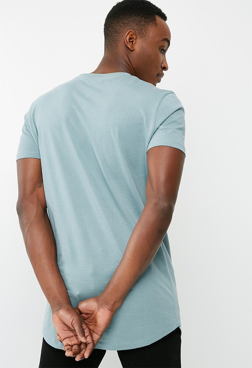 Superbalist - Curved hem tee - blue 