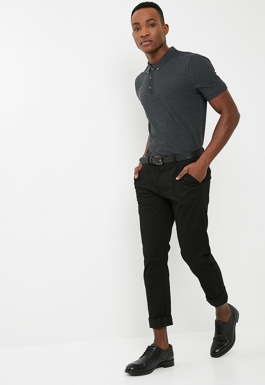 Superbalist - Pique slim fit polo - grey 