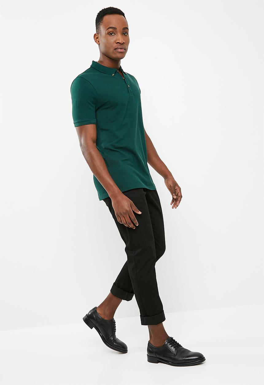 Superbalist - Pique slim fit polo - green 