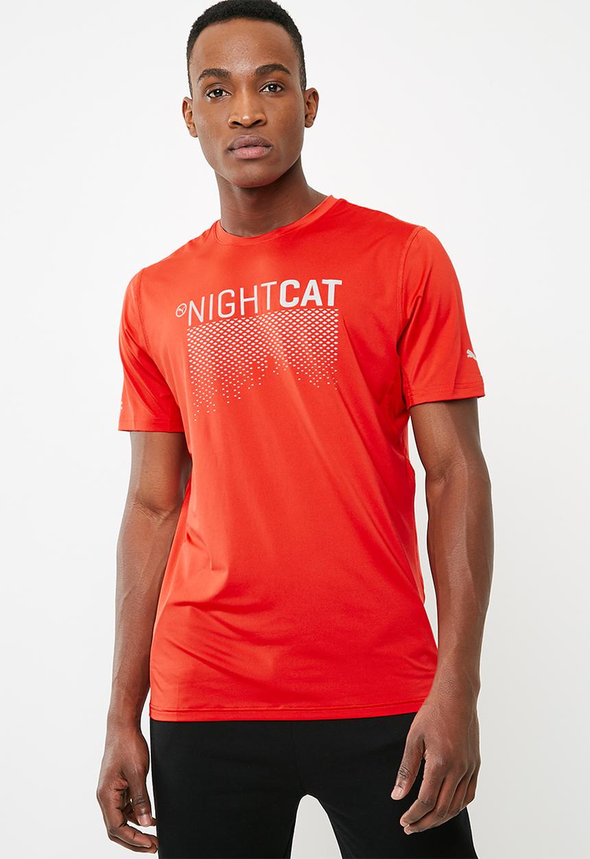 PUMA - Nightcat short sleeve tee - red
