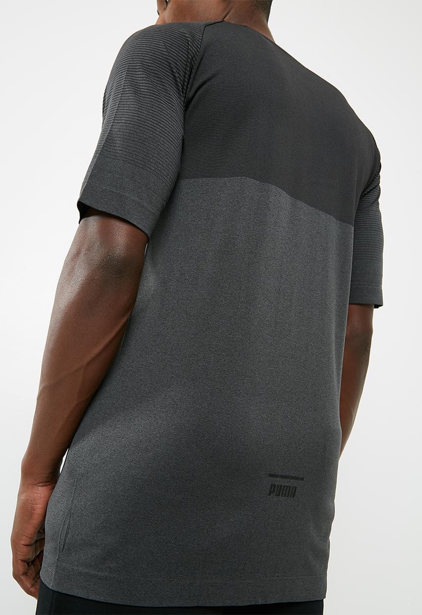 PUMA - Pace Evoknit tee asphalt - black & charcoal