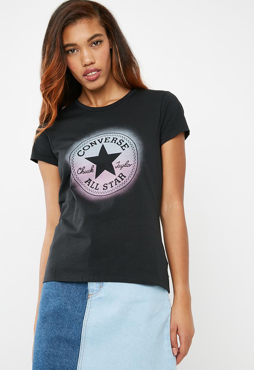 Converse - Ombre crew tee - black 