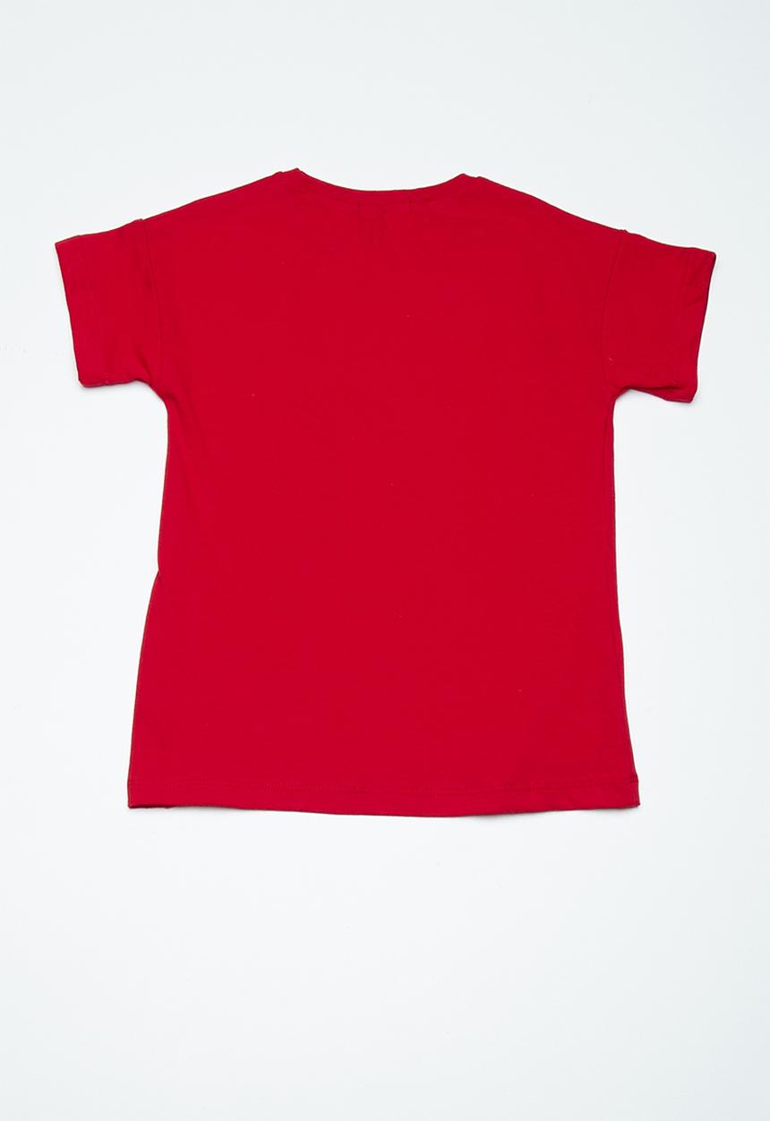 dailyfriday - Kids girls printed swing tee - red 
