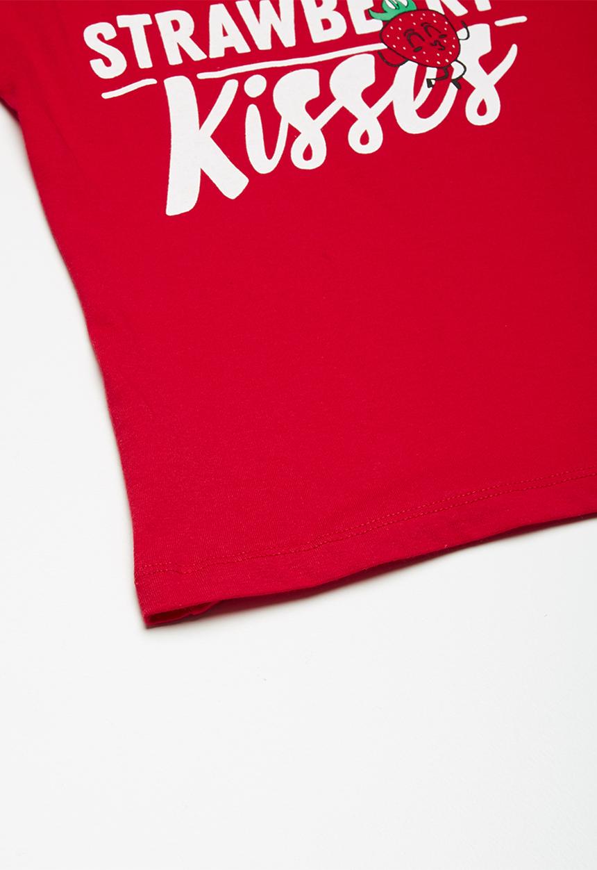 dailyfriday - Kids girls printed swing tee - red 