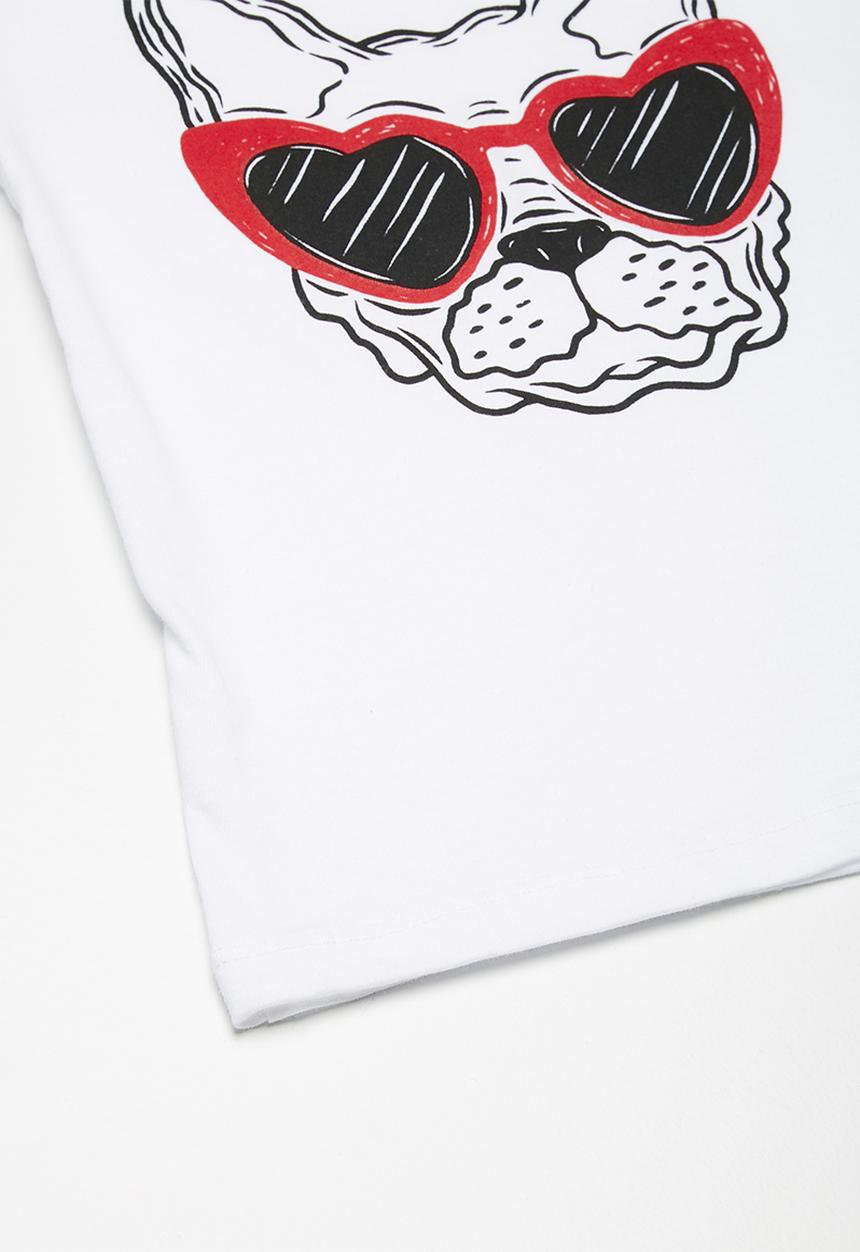 dailyfriday - Kids girls printed swing tee - white 