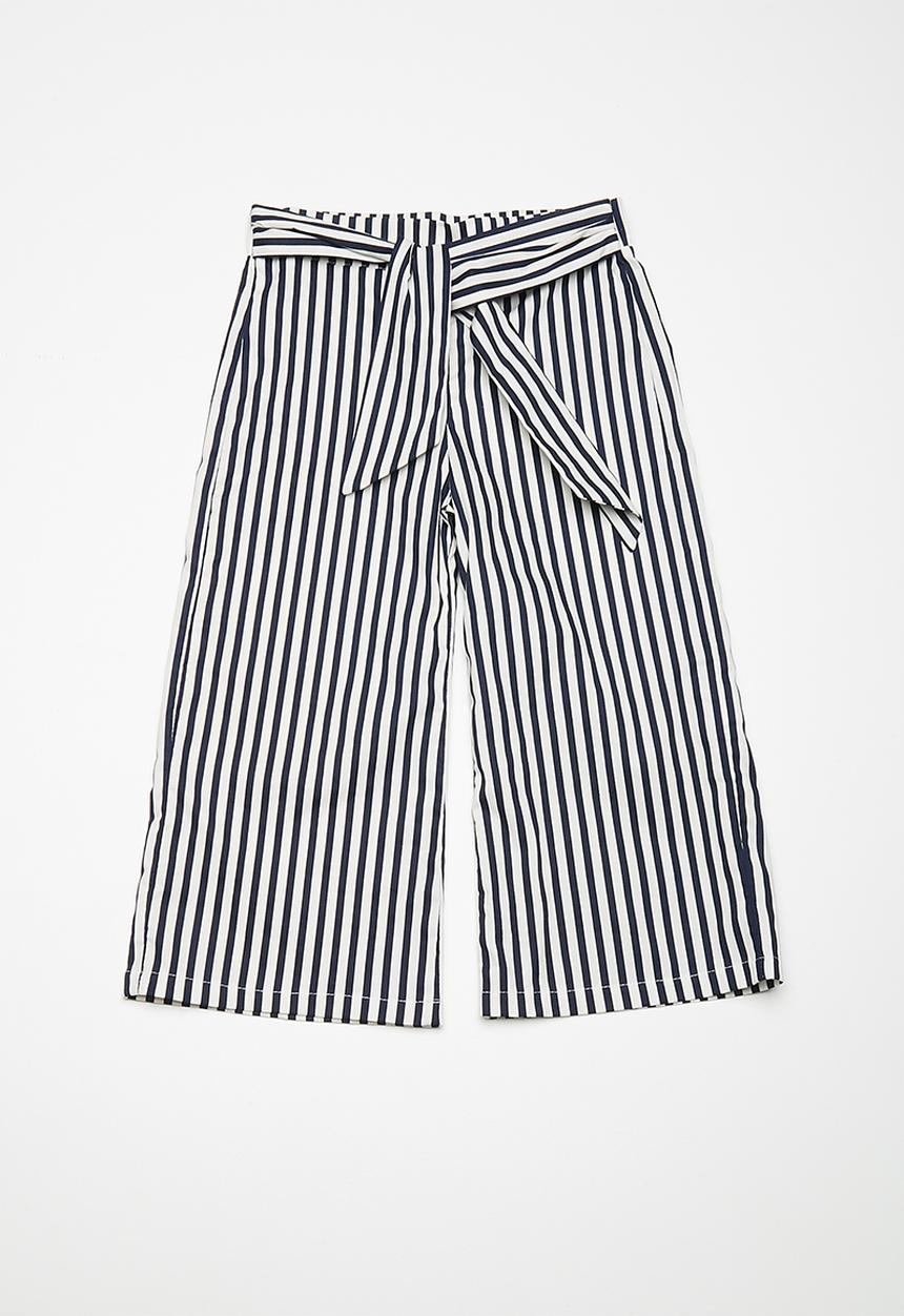 dailyfriday - Kids girls culotte pants - navy & white 