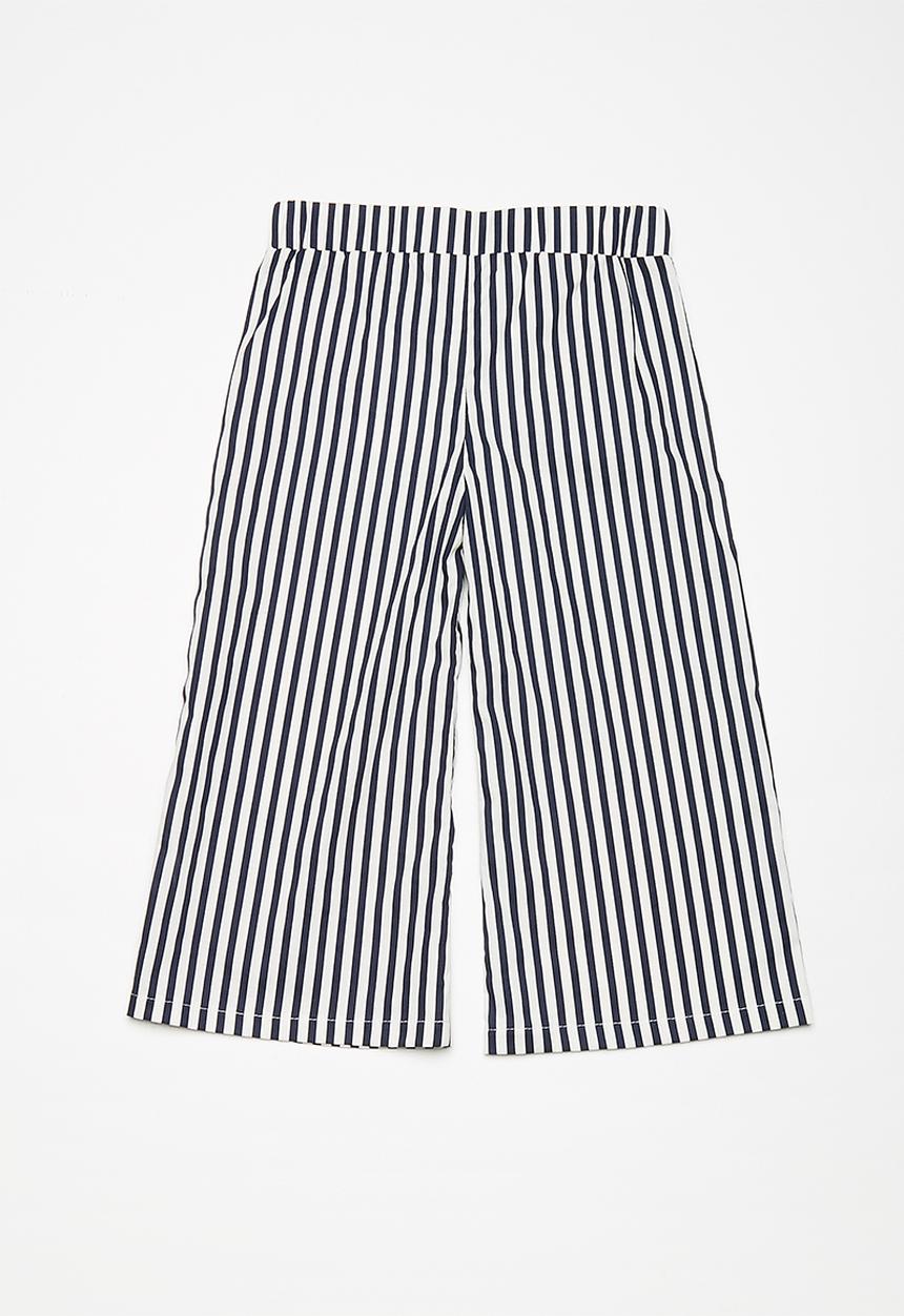 dailyfriday - Kids girls culotte pants - navy & white 