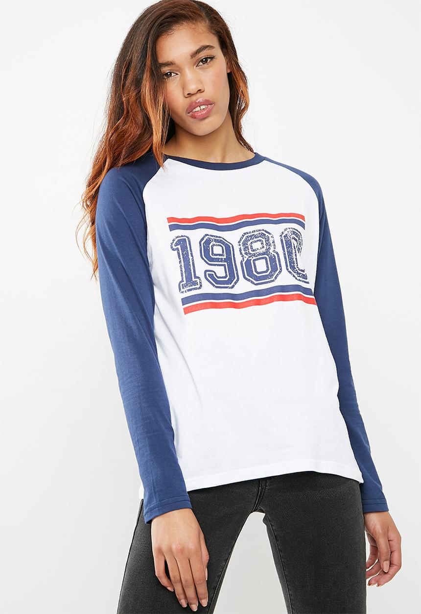 dailyfriday - Raglan long sleeve tee - white
