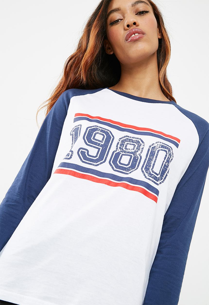 dailyfriday - Raglan long sleeve tee - white