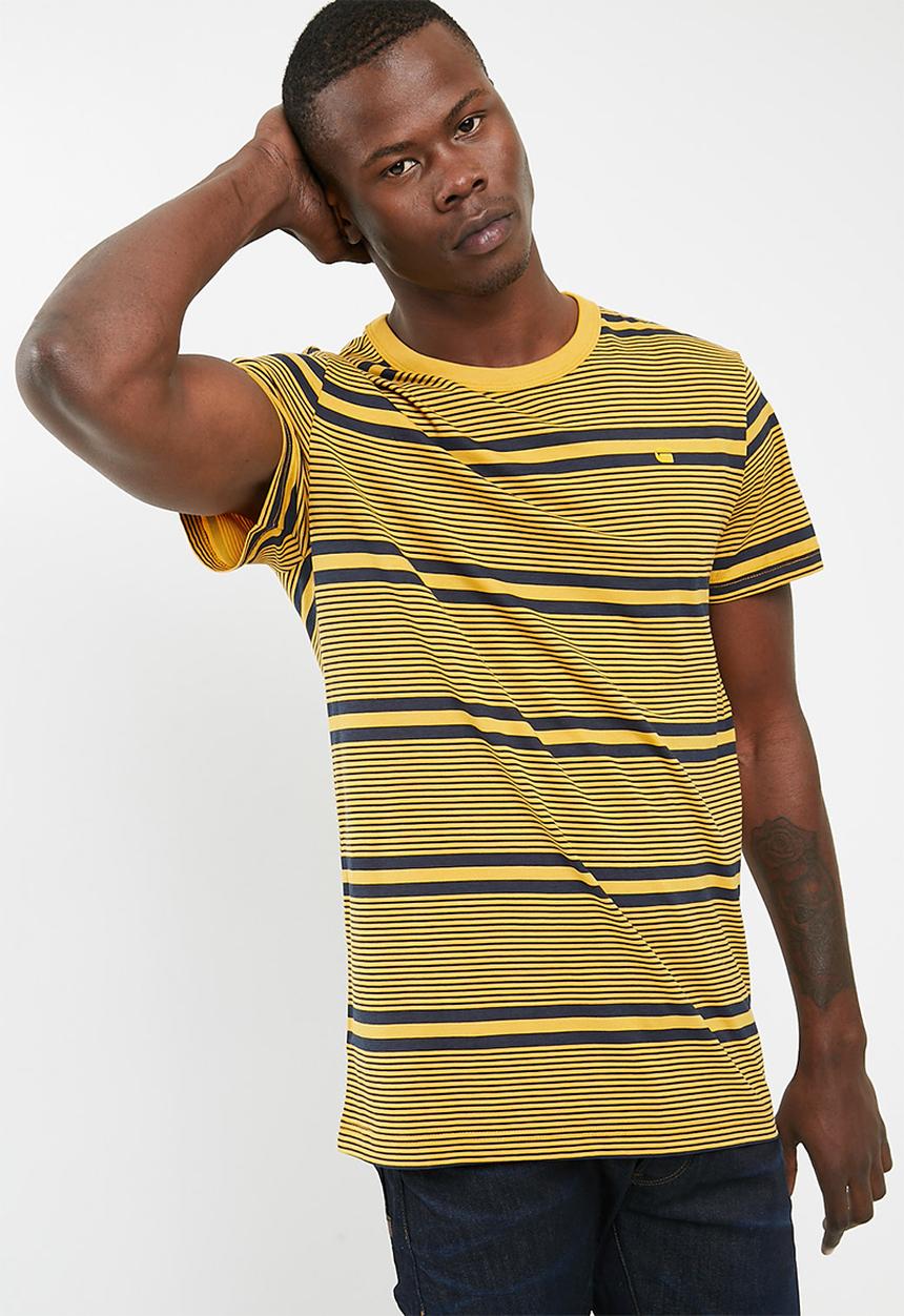 G-STAR - Makauri stripe tee - yellow 