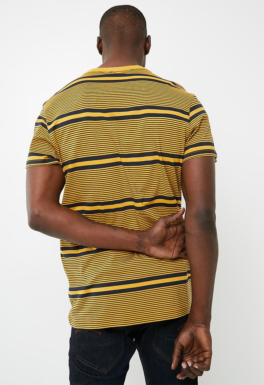 G-STAR - Makauri stripe tee - yellow 