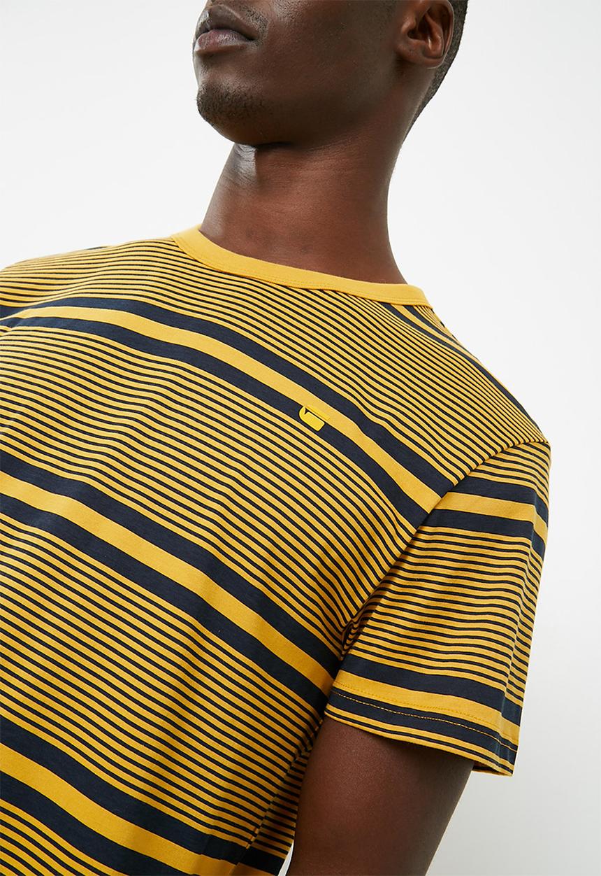 G-STAR - Makauri stripe tee - yellow 