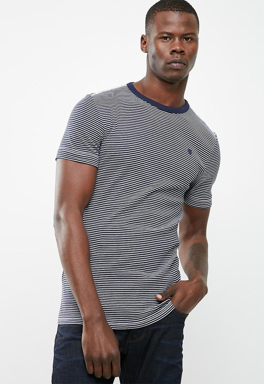 G-STAR - Ciaran stripe tee - navy 