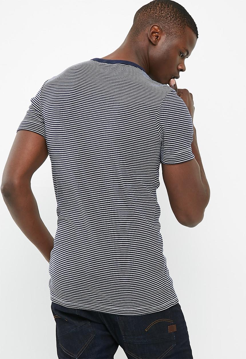 G-STAR - Ciaran stripe tee - navy 